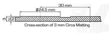 Polymax Circa, Circular Studded rubber commercial, industrial, domestic, flooring and mattings